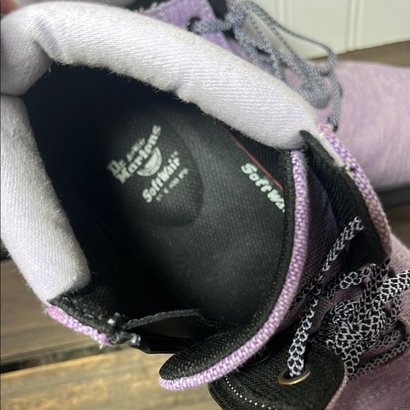 Dr. Martens Maegley purple High-Top Ankle Boots with Black Soles - Picture 12 of 12
